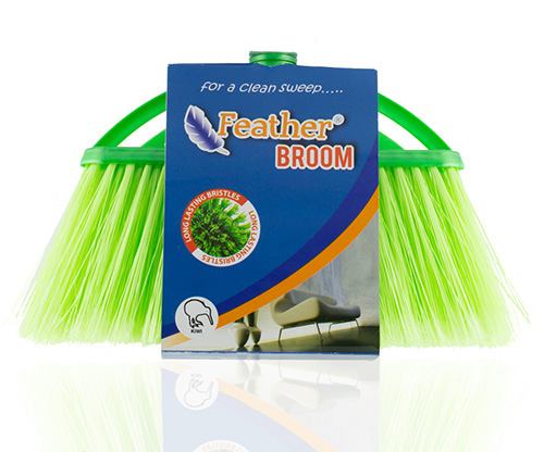 feather, green kiwi broom