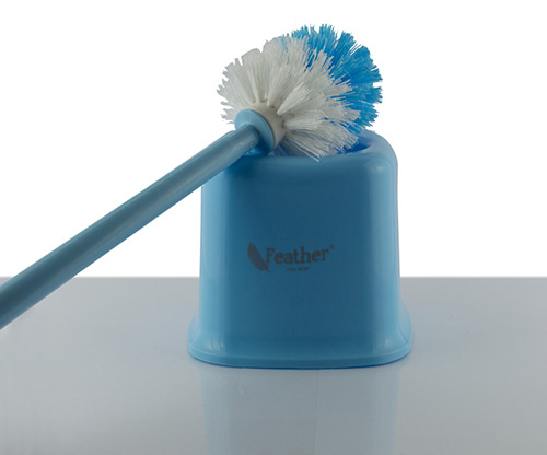feather, blue manel toilet brush