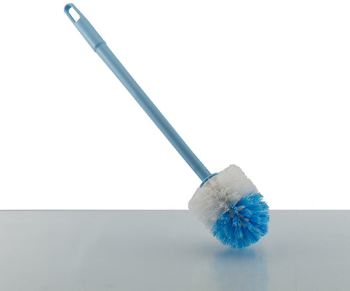 feather, blue tulip toilet brush
