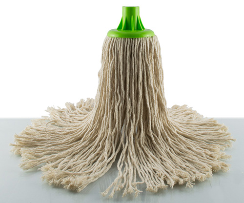 feather, green cotton floor mop