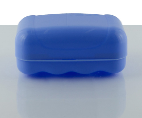 feather, blue soap case