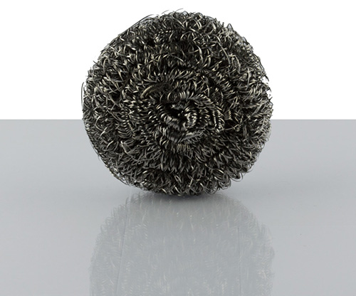 feather, stainless steel scourers